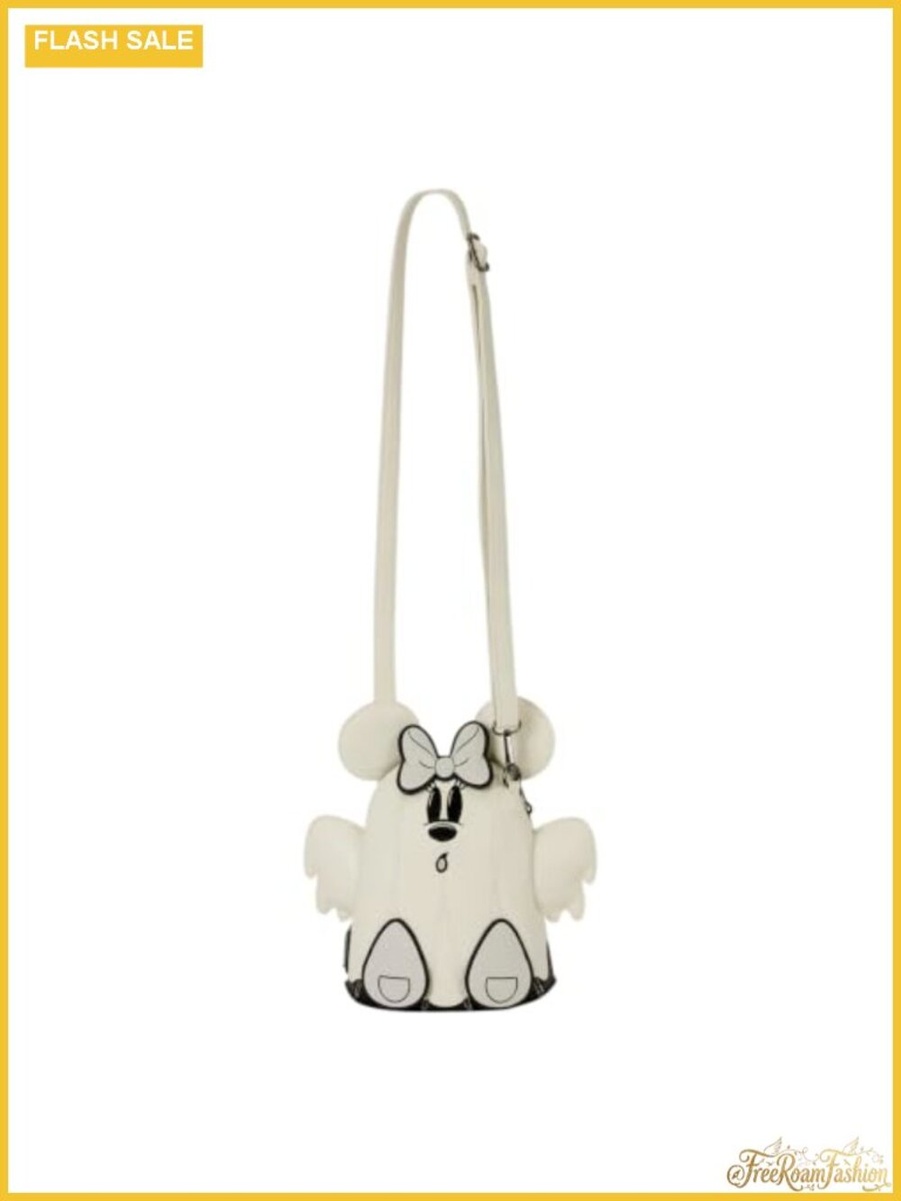 Loungefly Disney Mickey Minnie Ghost Glow Faux Leather Crossbody Bag